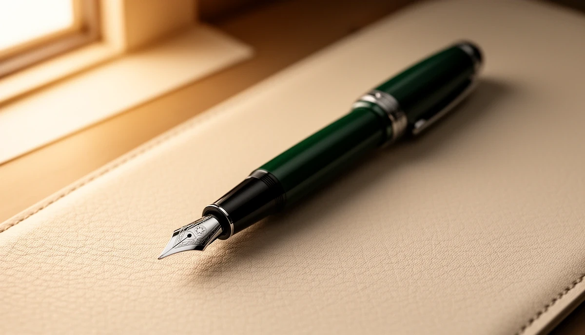 万年筆のクローズアップ