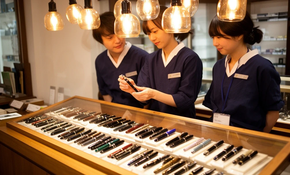 店内カウンターのスタッフ